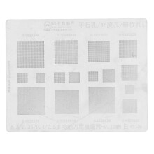 (As show, One size) Universal BGA Reballing Stencil Multifunctional Tin Mesh Solder Template for Phone BGA IC Chips Repair