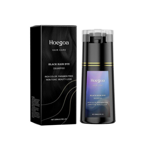(200Ml Black) Hoegoa Hair Shampoo Series Diy Trendy Bright Color Mild Hair Care Soft