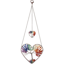 Heart-Shaped Wall Decoration Natural Gravel Wall Decoration Crystal Home Wall Decoration Window Curtain Life Tree Wall Decoration