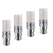 B22 Led Corn Bulbs12w, 1200lm, Warm White 3000k Candlestick Bulbs, Decorative Candle B22 Base, Non-dimmable Led Lamp, 4 Pack
