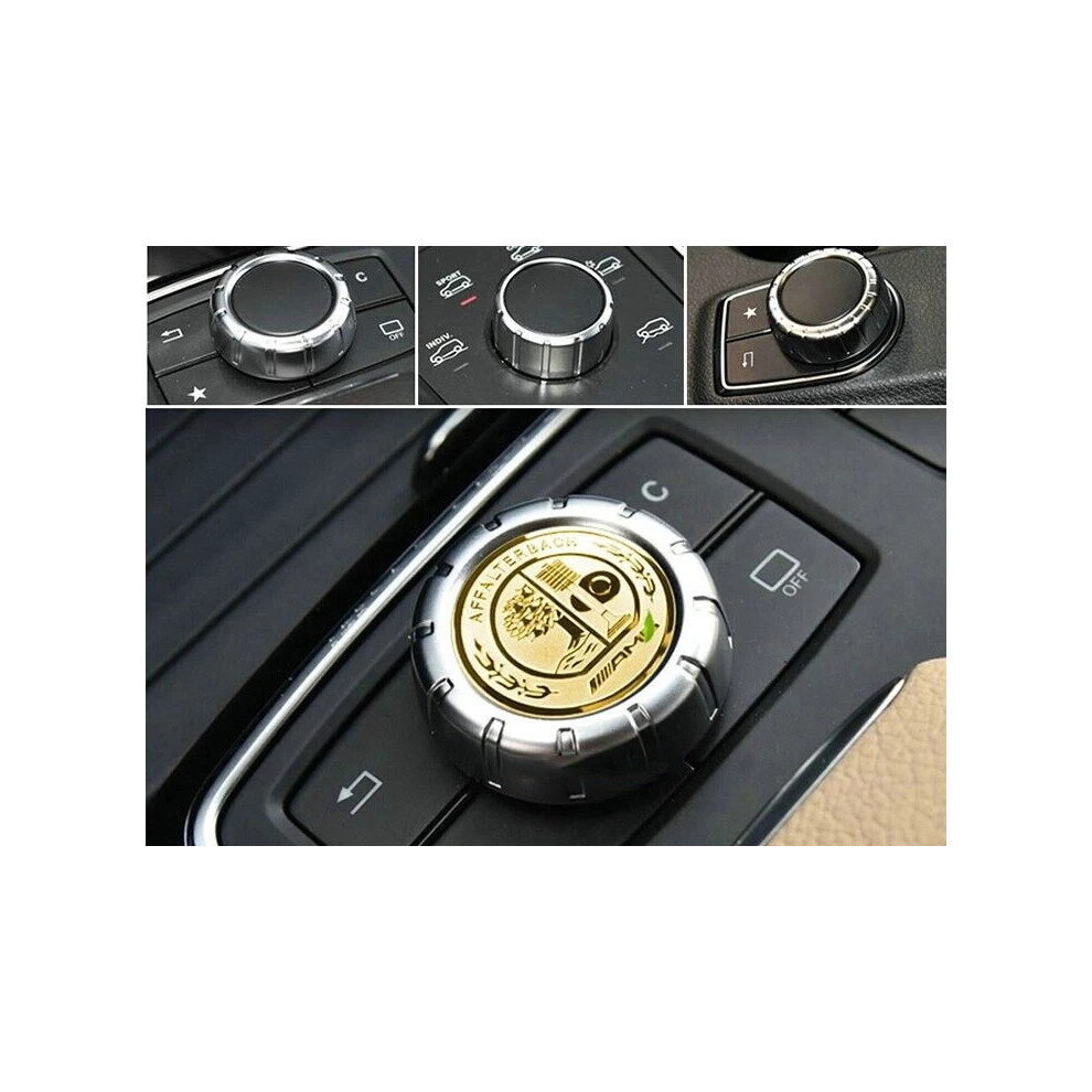 Multimedia Control Button Knob Badge Emblem Sticker 29Mm For Mercedes Benz Uk Gold 6963793656486