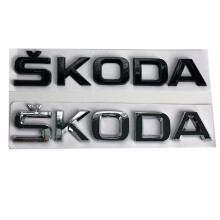 Gloss Black For Skoda Letters/Badge Boot Trunk Tailgate Rear Small Letters UK