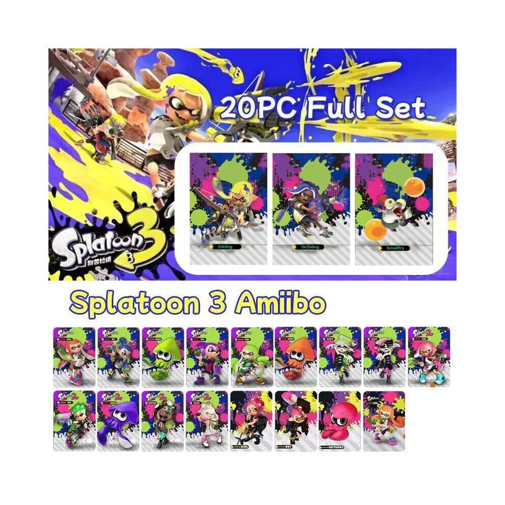 20Pcs Pvc Nfc Tag Game Cards Splatoon 3 2 Octoling Octopus For Switch Au 6963793656646