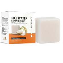 (1pcs) Rice Water Shampoo Bar and Conditioner Set for Hair Growth, 2 in 1 Rice Water Shampoo and Conditioner Bar for Thinning Damaged Hair