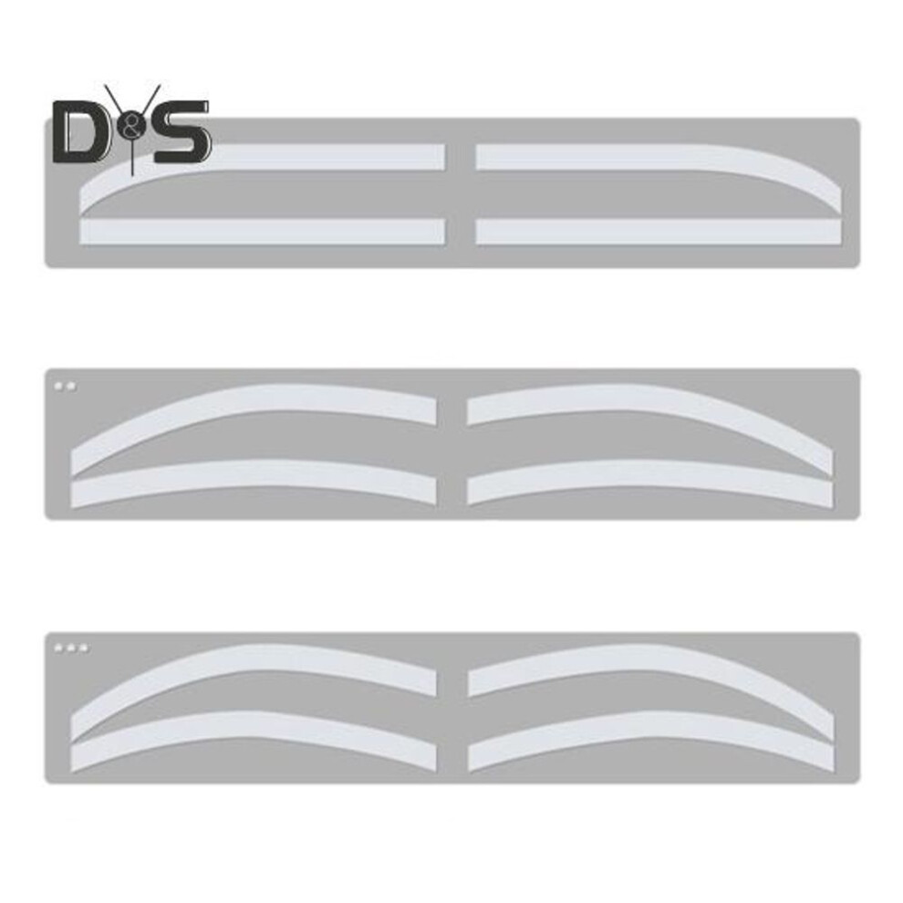 1 Set Eyebrow Stencil Sticker 3 Styles Disposable Brow Shaping Mapping Guide Card Eyebrow Airbrush Tattoo Auxiliary Template Tinting Sticker