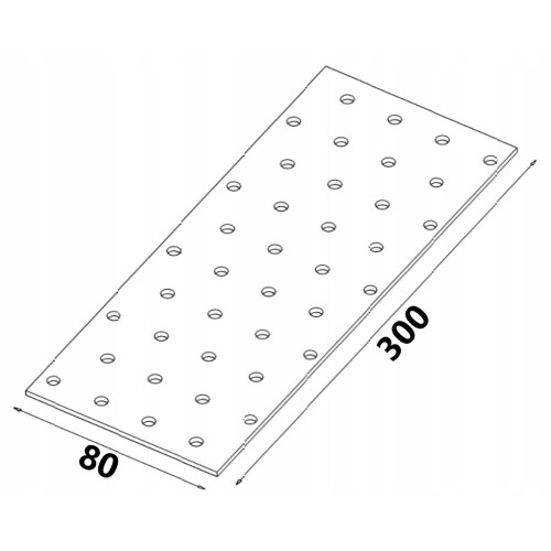 Perforeret plade PP11 80x300x2,0 (1) 2