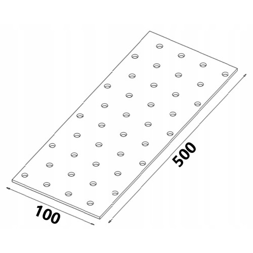 Perforeret plade PP17 100x500x2,0 (1) 2