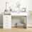 Homcom HOMCOM Computer Desk Writing Desk with Five Drawers for Home Office White 9