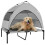 PawHut (M) PawHut Portable Elevated Dog Bed with Removable Canopy 2