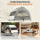 PawHut (S) PawHut Portable Elevated Dog Bed with Removable Canopy 4