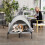 PawHut (M) PawHut Portable Elevated Dog Bed with Removable Canopy 8