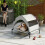 PawHut (S) PawHut Portable Elevated Dog Bed with Removable Canopy 9