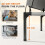 PawHut (L) PawHut Portable Elevated Dog Bed with Removable Canopy 5