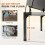 PawHut (M) PawHut Portable Elevated Dog Bed with Removable Canopy 5