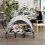 PawHut (L) PawHut Portable Elevated Dog Bed with Removable Canopy 8