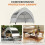 PawHut (M) PawHut Portable Elevated Dog Bed with Removable Canopy 4