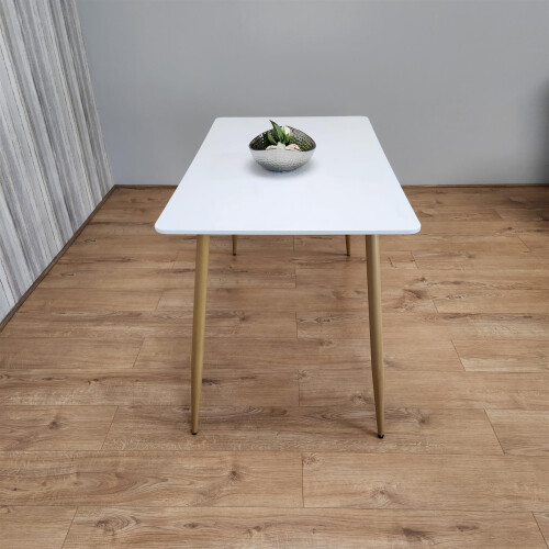 Rectangle white tulip table 1