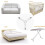 4pcs Triangle Elastic Fitted Sheet Clip Fastener Adjustable Retainer Strap 8