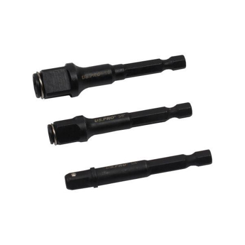 us pro US PRO Tools 2 In 1 Impact Bit and Socket Adaptor - 3pc Set 7192 1