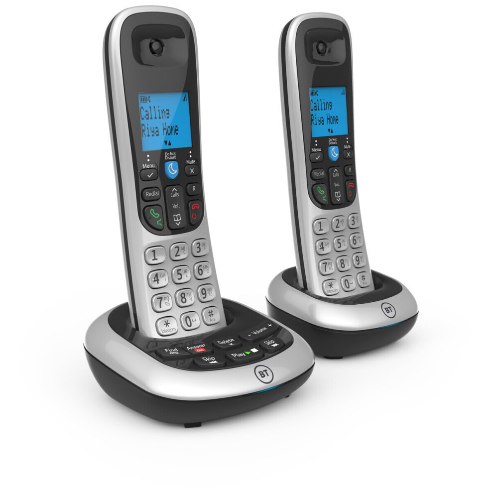 BT 2700 Cordless Landline House Phone, Nuisance Call Blocker, Do Not Disturb button, Answer Machine, Twin Handset Pack