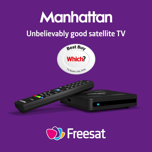 Manhattan SX Freesat HD Box, Black 2