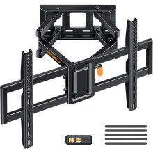 Perlegear TV Wall Bracket Swivels Tilts Extends, Full Motion TV Bracket for Most 37-82 Inch Flat&Curved TVs up to 60kg, MAX VESA 600x400mm