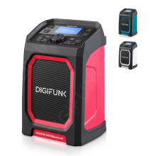 DigiFunk Work Site Radio | USB Rechargeable | DAB+, DAB, FM, Bluetooth, AUX Input | IP65 Waterproof Rugged Durable Design | Perfect for Builders, Out