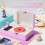Yintiny Purple Leather CD player With Speakers For Home Decor 2