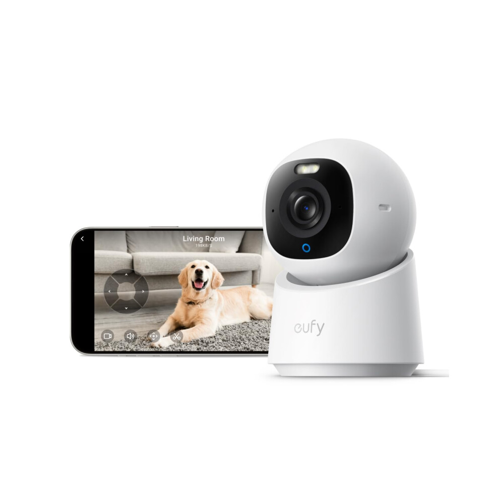Eufy Security Indoor Cam E30 4K Uhd Indoor Security Camera, Latest Generation, Dog/Baby/Pet Camera, Colour Night Vision, Human/Pet Auto Tracking, 360