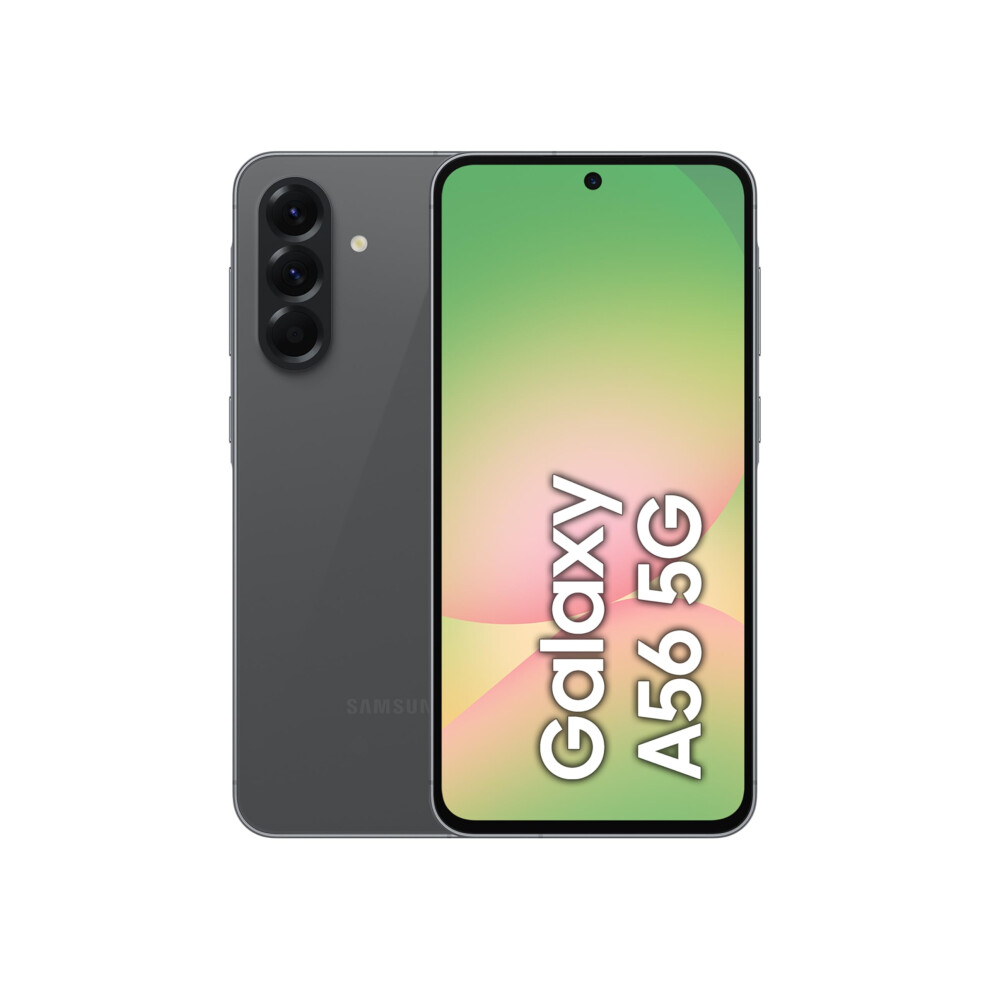 Samsung Galaxy A56 5G, Android Smartphone, 256GB Storage, 8GB RAM, Anthracite, 6x Operating System Upgrade, Big Screen, Long Battery Life, 8GB + 256G