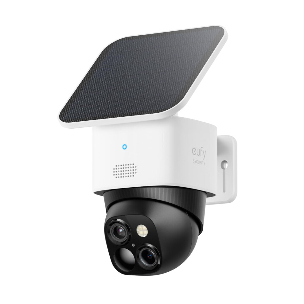 eufy Security SoloCam S340 Dual Cameras Solar Security Camera Outdoor Wireless, 3K Home Security Camera, 360 Surveillance, No Blind Spots, 2.4 GHz W