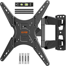 ELIVED TV Wall Bracket for Most 26-60 inch TVs, Tilt and Swivel Wall Mount for Flat or Curved TVs with VESA 100x100-400x400mm up to 40KG, Full Motion