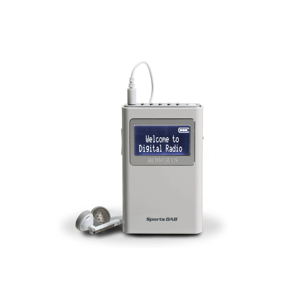 Roberts SPORTS DAB5 Personal DAB/FM/AM Radio, White