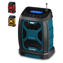 UEME 5W Rugged DAB/DAB+ FM Radio with Bluetooth and 6000mAh built in rechargeable battery. (Blue/Black)