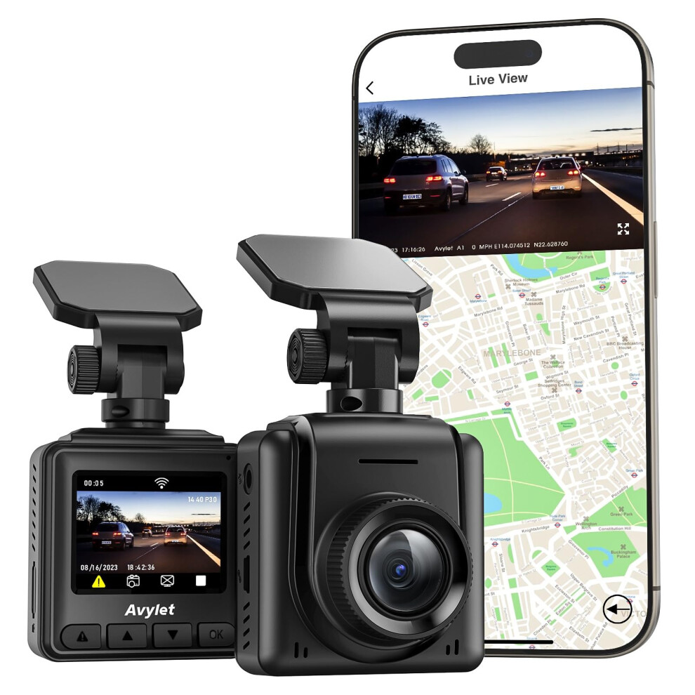 Dash Cam WiFi 2K, Support External GPS, Car Camera with APP, Front Dash Camera for Cars, Mini Dashcams with Night Vision, 24 Hours Parking Monitor, G-image-OPC-PHJ8FNR-NEW