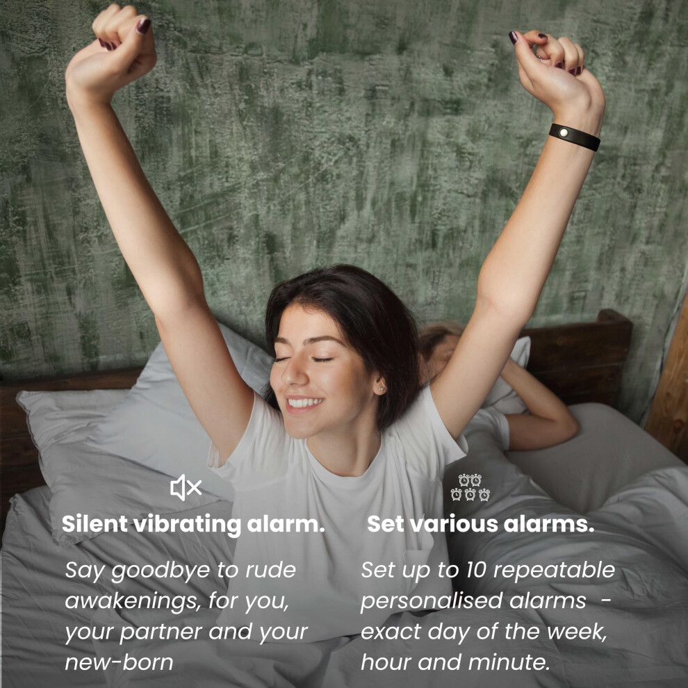 Morning Vibe - Silent Vibrating Alarm Clock Watch - Will not Disturb Others  - for Those with Partners/New Borns and Hearing Impaired/Deep Sleepers - on  OnBuy
