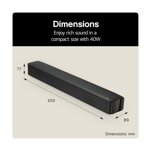 LG LG SQM1 Bluetooth Compact All-In-One Soundbar 2.0 1