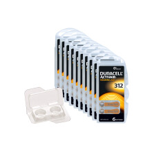 Duracell Activair Type 312 Hearing Aid Batteries Pack of 60 | Reliable Performance | Long Life | Mercury Free | EasyTab Technology