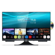 Cello C2425WSF 12 Volt 24 inch Traveller Smart Frameless TV/DVD "Pitch Perfect" Speakers Ultrafast WebOS, Freeview Play, FreeSat, Bluetooth, Netflix