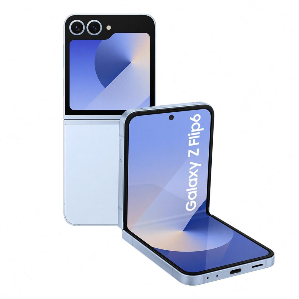 Samsung Galaxy Z Flip6 AI Smartphone, Unlocked Android Smartphone, 256GB Storage, 50MP Camera, Blue, 3 Year Manufacturer Extended Warranty (UK Versio