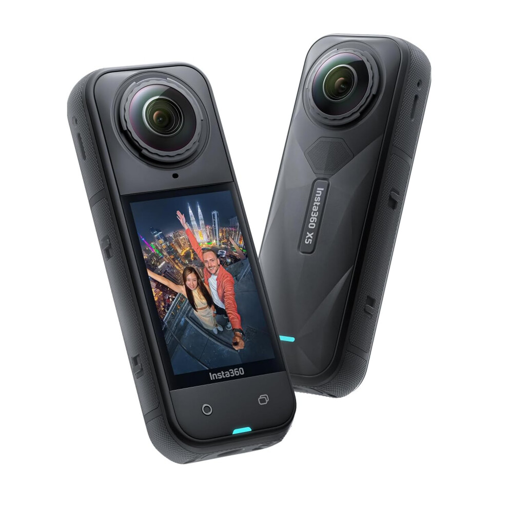 Insta360 X5 - Waterproof 8K 360 Action Camera, Leading Low Light, Invisible Selfie Stick Effect, Rugged and Replaceable Lens, 3-Hour Battery, Built-