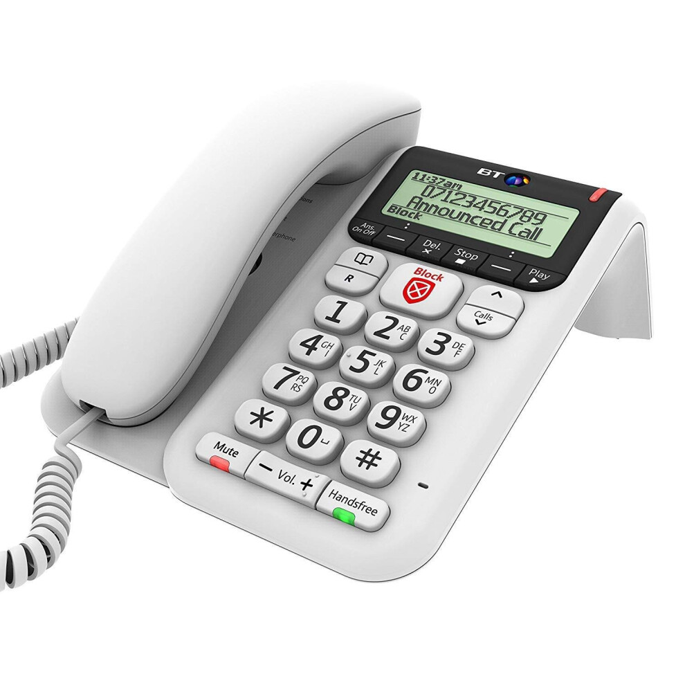 BT Decor 2600-CID-TAM = Answer Machine Version + Call Blocker + Caller Display - Hands Free Speaker Phone (Corded Telephone) - Desk / Table Mounting