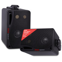 Pyle Portable Wireless Speaker - Bluetooth Speaker – Set of two, Waterproof 3-Way Active Passive HIFI Speakers, Wireless Ceiling Mound Dual Speakers
