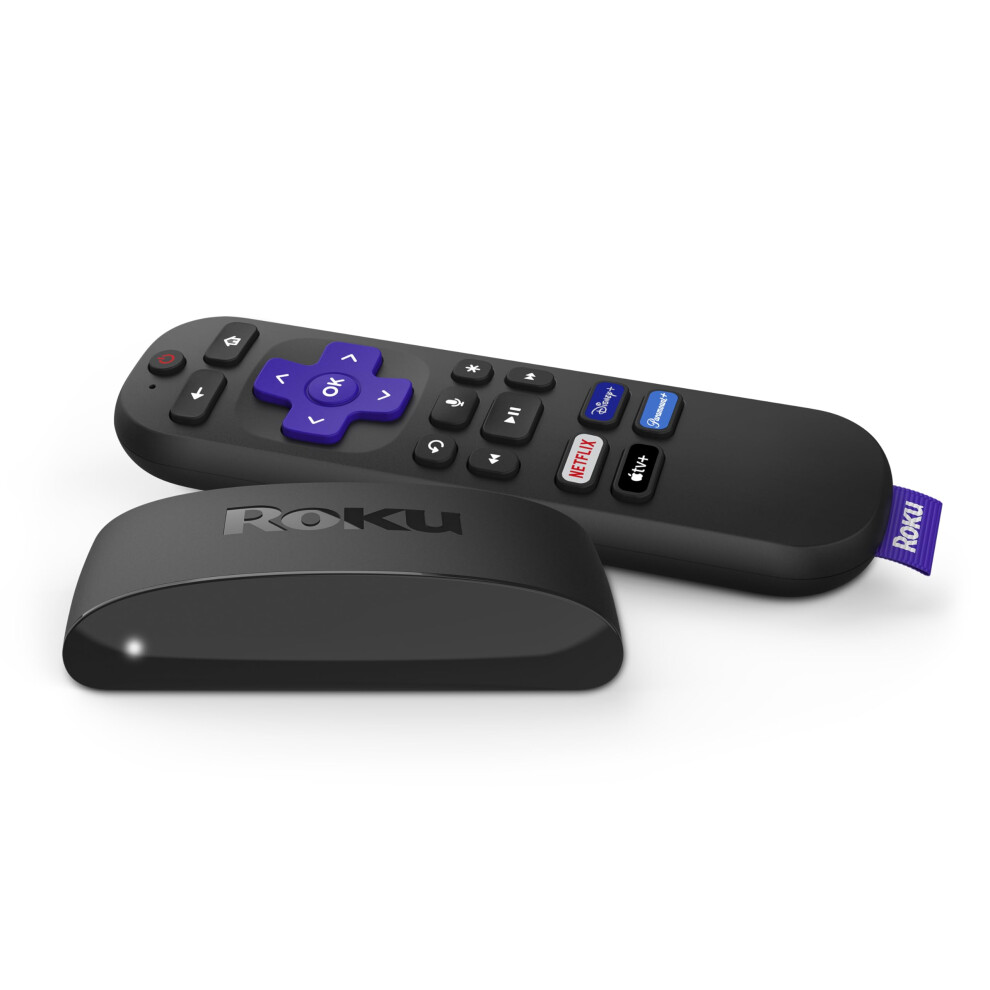 Roku Express 4K+ 2021 | Streaming Media Player HD/4K/HDR with Smooth Wireless Streaming and Roku Voice Remote with TV Controls, includes Premium HDMI