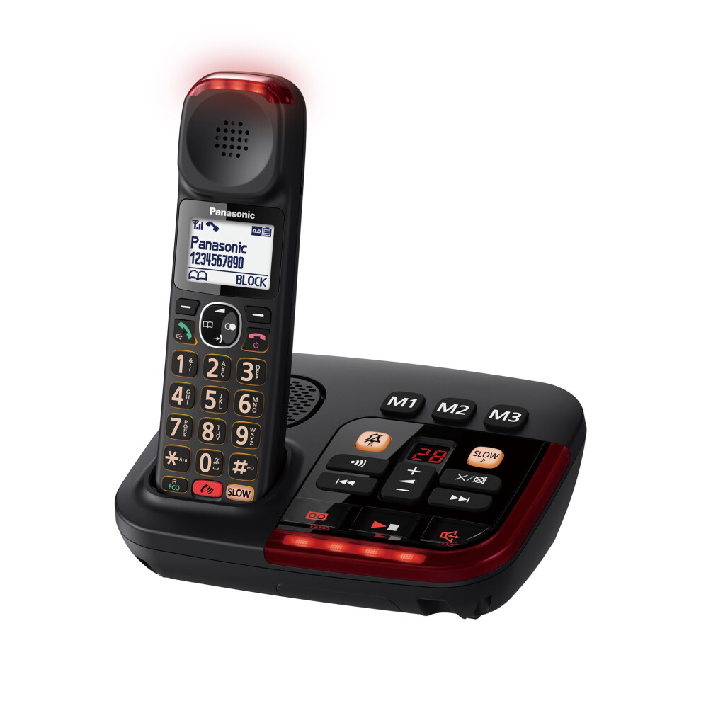 Panasonic KX-TGM420, Amplified Digital Telephone with Loud Volume Speaker, Big button, Answer machine, Nuisance Call Block, House phones for Elderly,