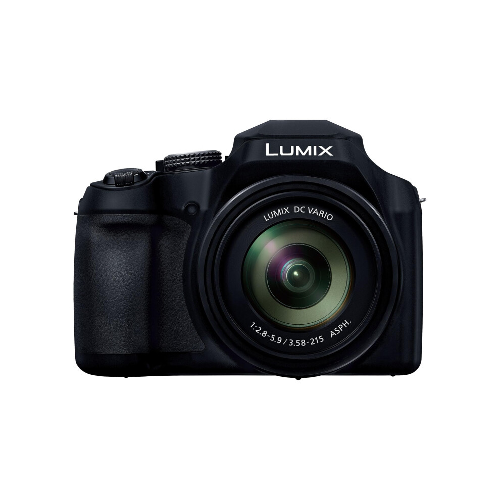 Panasonic Lumix DC-FZ82DE-K Bridge Camera with 20-1200 mm F2.8-5.9 Lens, 18.1MP, 4K Video & Photo, OLED Live View Finder, LCD Touch Screen, USB-C, Bl