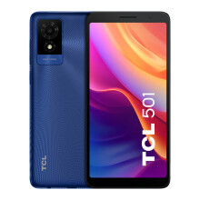 TCL 501 Unlocked Android Mobile Phone | 6" Display, 32GB Storage, 2GB RAM, 5MP Camera, 3000mAh Battery | Blue (Renewed)