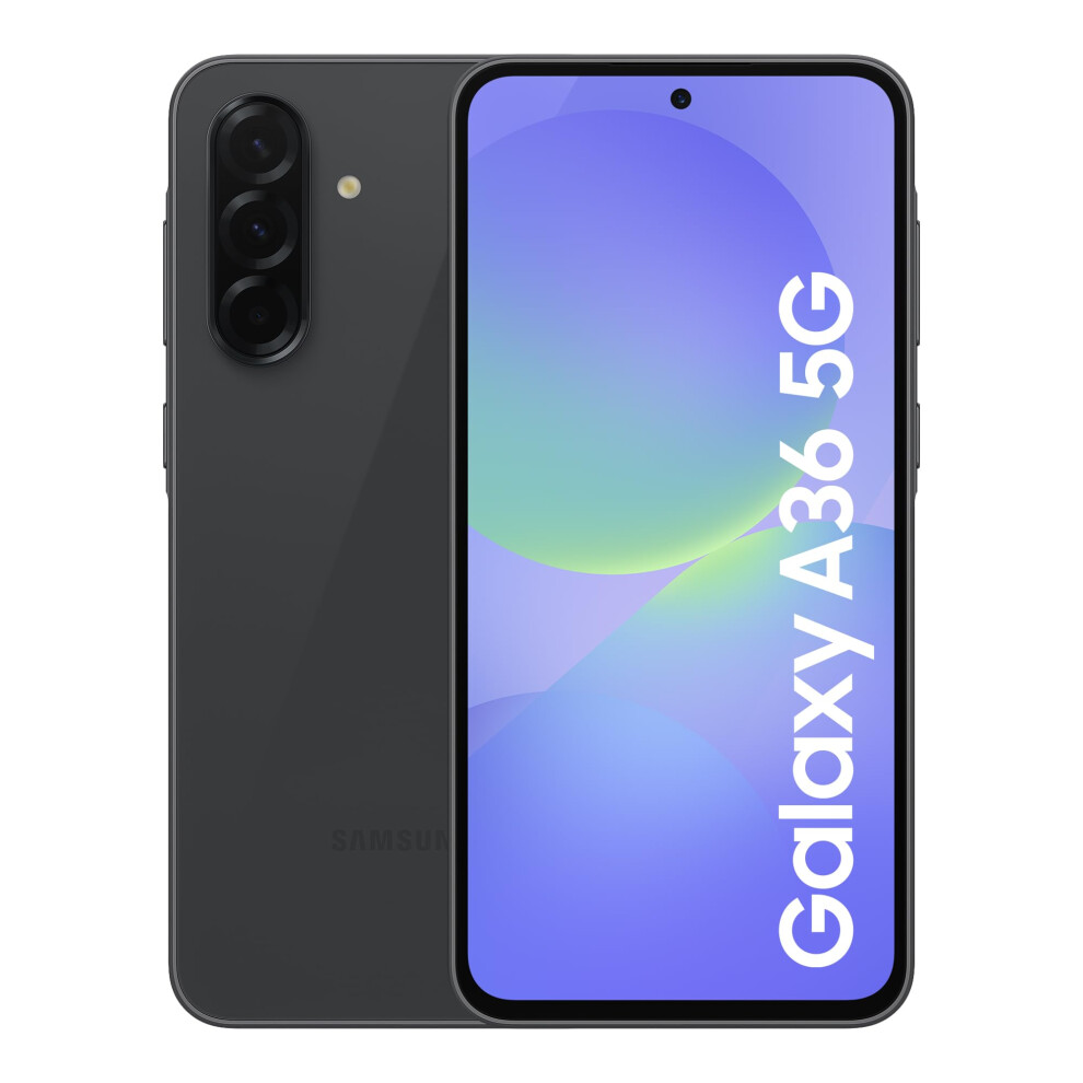 Samsung Galaxy A36 5G Smartphone, Awesome Intelligence, 8GB RAM, 256GB Storage, 50MP Camera, Awesome Black, 3 Year Manufacturer Extended Warranty (UK