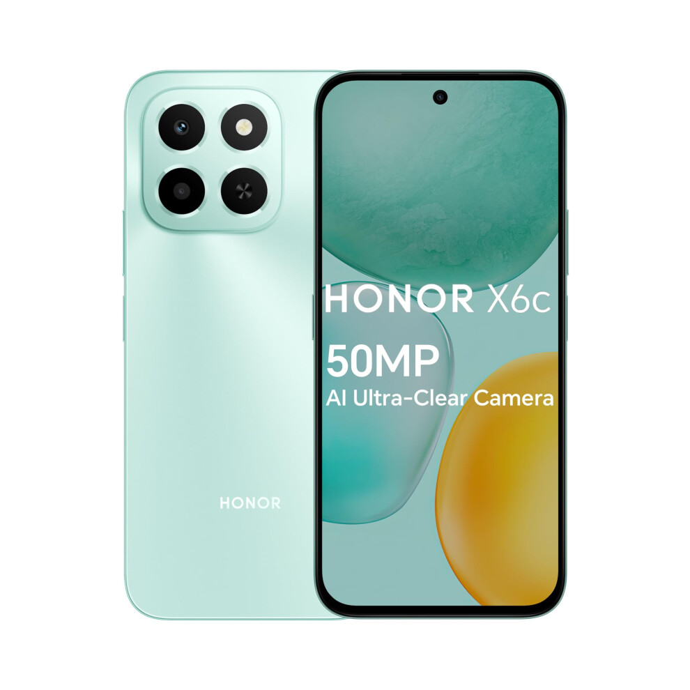 HONOR X6c,Unlocked Mobile Phones, 6.61-Inch 120Hz Eye Comfort Display,6+128GB,5300 mAh Long-lasting Battery,50 MP AI Ultra-Clear Camera,Extreme Drop&