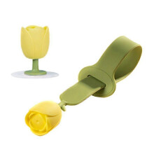 Toilet Lid Lifter Cute Tulip Durable Silicone Toilet Seat Cover Lift Handle Avoid Touching Green